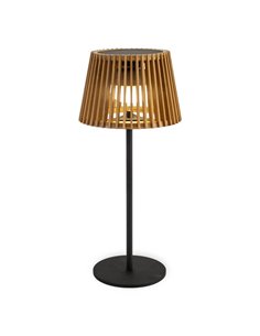 Lámpara de mesa OKINAWA TABLE LAMP con panel solar, de bamboo