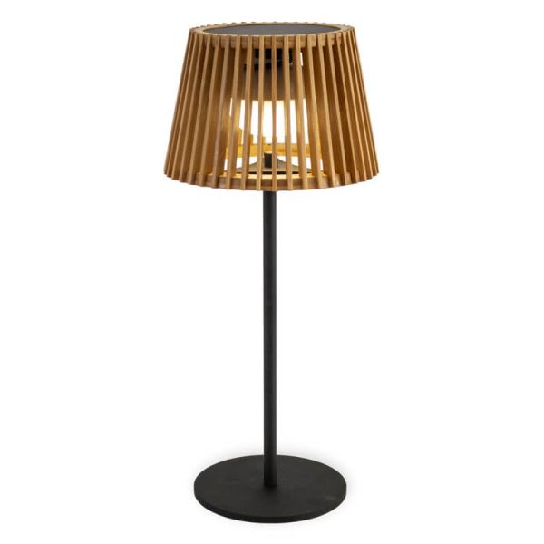 Lámpara de mesa OKINAWA TABLE LAMP con panel solar, de bamboo