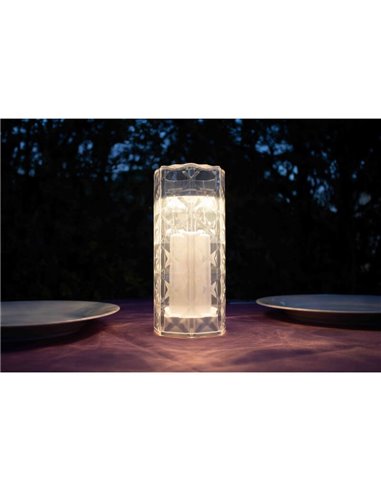 Lampe bougie effet flamme JACK 20 cm de haut