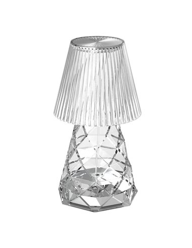 Lámpara de mesa LOLA 12 LUX efecto vidrio a pilas