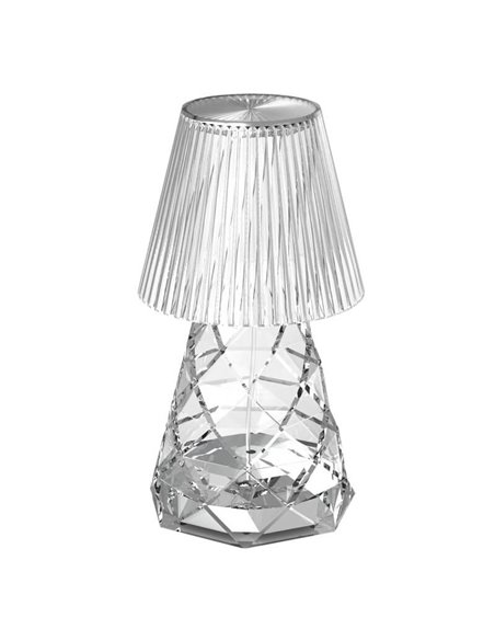 Lámpara de mesa LOLA 12 LUX efecto vidrio a pilas