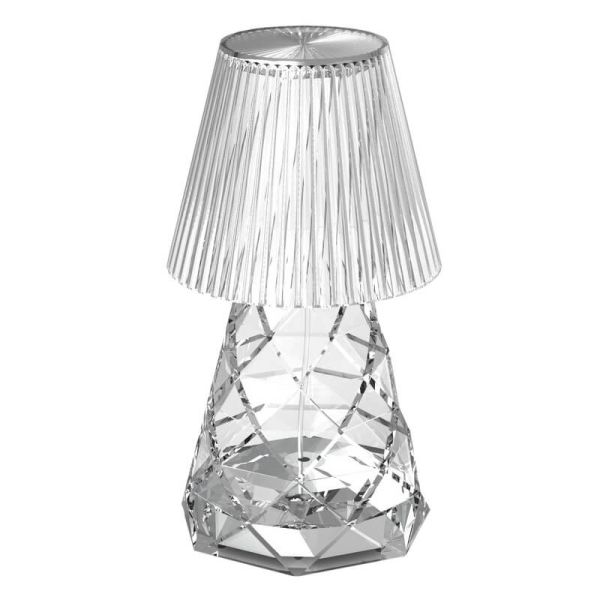 Lámpara de mesa LOLA 12 LUX efecto vidrio a pilas