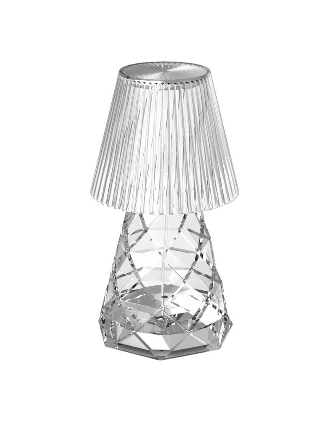 Lámpara de mesa LOLA 12 LUX efecto vidrio a pilas