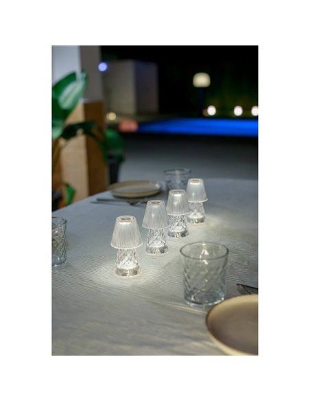 Lampe de table à piles effet verre LOLA 12 LUX