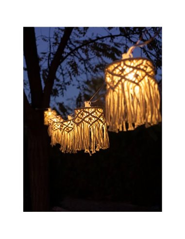 Guirnalda decorativa con Luz MYKONOS GARLAND solar + cable 8 LEDS