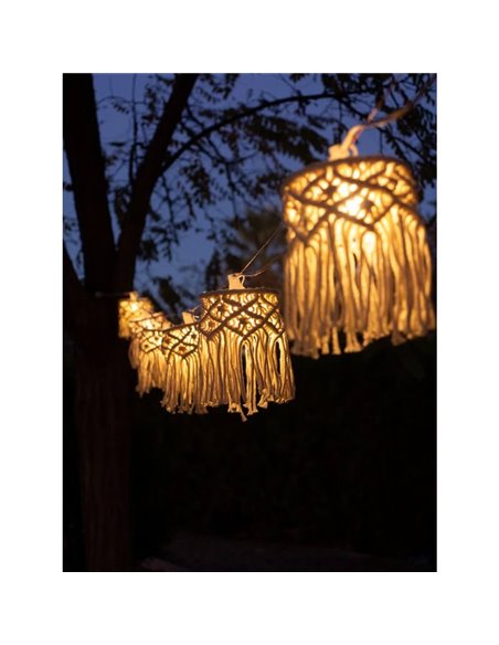 Guirnalda decorativa con Luz MYKONOS GARLAND solar + cable 8 LEDS