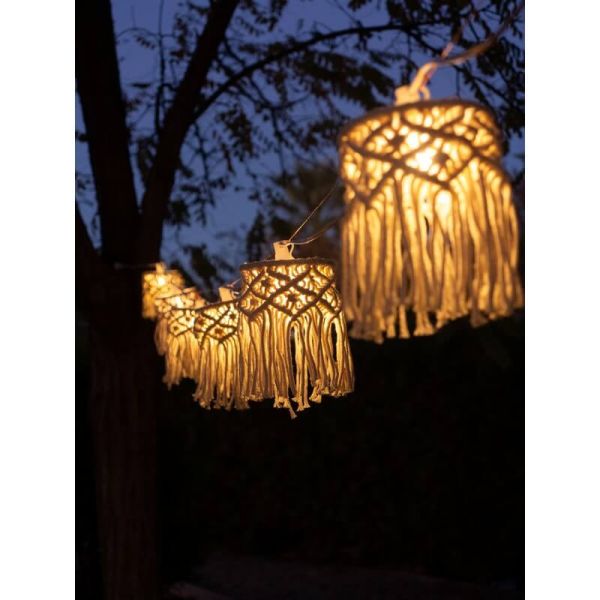 Guirnalda decorativa con Luz MYKONOS GARLAND solar + cable 8 LEDS