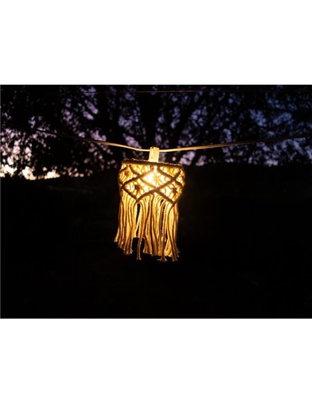 Guirnalda decorativa con Luz MYKONOS GARLAND solar + cable 8 LEDS