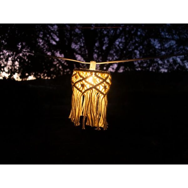 Guirnalda decorativa con Luz MYKONOS GARLAND solar + cable 8 LEDS