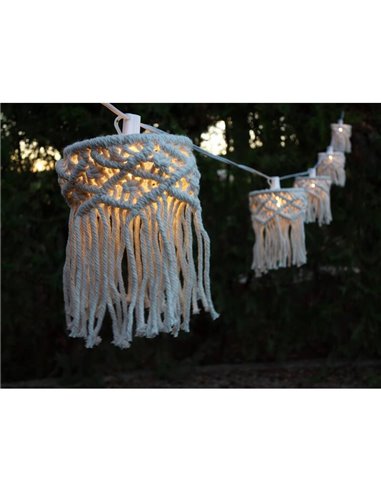 Guirnalda decorativa con Luz MYKONOS GARLAND solar + cable 8 LEDS