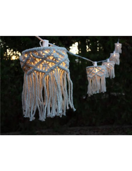Guirnalda decorativa con Luz MYKONOS GARLAND solar + cable 8 LEDS