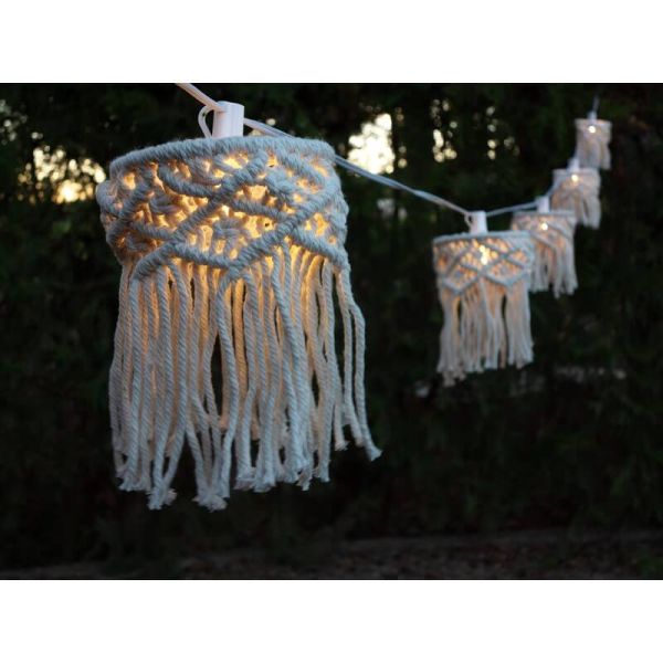 Guirnalda decorativa con Luz MYKONOS GARLAND solar + cable 8 LEDS