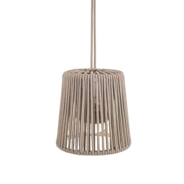 Lámpara colgante para exterior CONTA MINI HANG portátil Topo (Mini Cherry incluido)