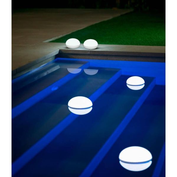 COCO BULB BATTERY Ampoule LED flottante IP68 avec crochet de suspension blanc