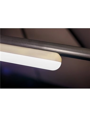 Tubo LED para sombrilla/carpa BANANA magnética con batería Dimable + RGB (con straps para colgar)