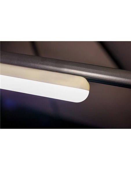 Tubo LED para sombrilla/carpa BANANA magnética con batería Dimable + RGB (con straps para colgar)