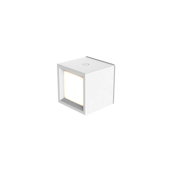Aplique de pared sin cables BOX 8 con accesorio imantado de pared, facil de instalación blanco