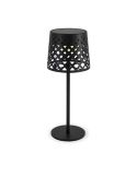 Lámpara de mesa solar con sensor crepuscular GRETITA TABLE LAMP negra recargable