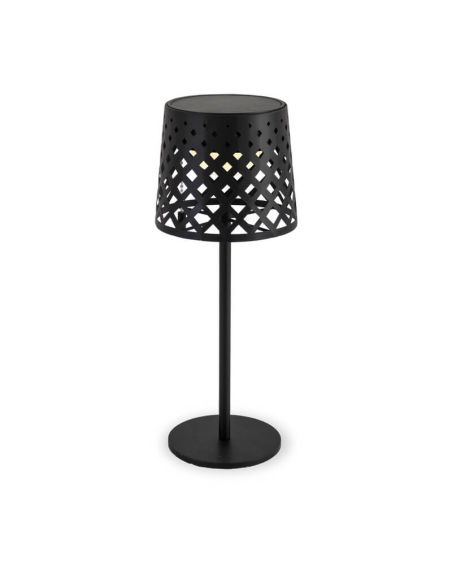 Lámpara de mesa solar con sensor crepuscular GRETITA TABLE LAMP negra recargable