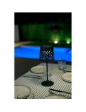 Lámpara de mesa solar con sensor crepuscular GRETITA TABLE LAMP negra recargable