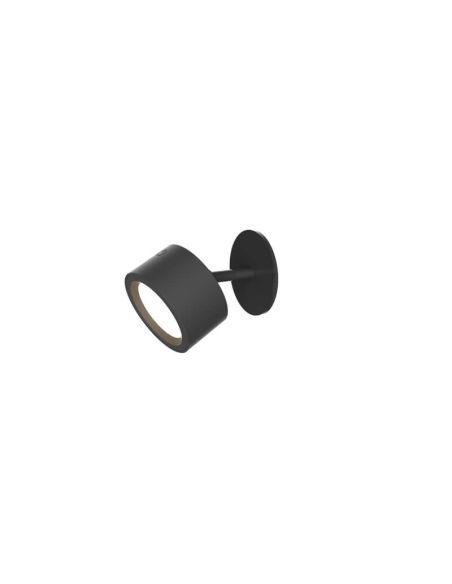 Aplique sin necesidad de punto de luz ROLL 8 con accesorio imantado de pared, táctil, negro 3W