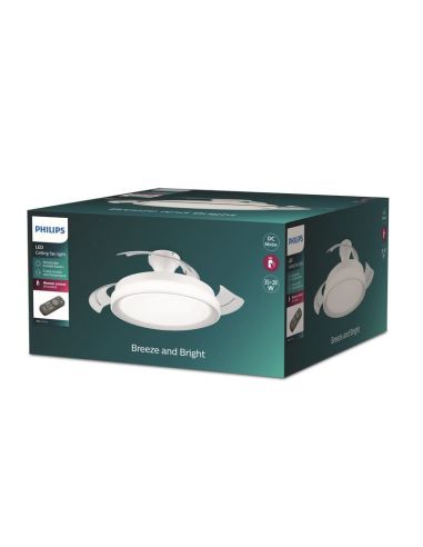 Ventilador de Techo LED Retráctil BLISS Philips | LeonLeds.com