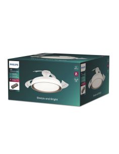 BLISS Philips Ventilador de teto LED retrátil Gold White | LeonLeds. com 2