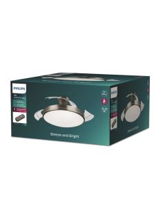Ventilateur de plafond LED silencieux ATLAS Nickel Moteur DC | LéonLeds 2