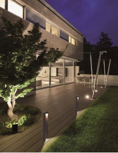 Baliza Exterior LED Cairo Grande IP54 7W 427Lm Negra Mate Gris Moderna Jardin | LeonLeds 2