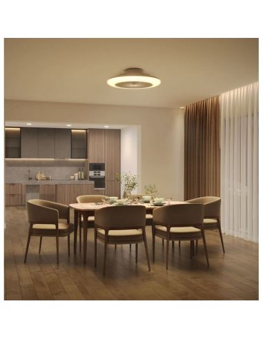 Ventilador de teto AMIGO LED branco motor DC 25+60W | LeonLeds