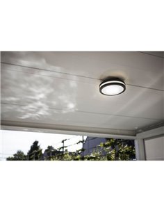 Plafón/Aplique de exterior TITAN antracita E27 2