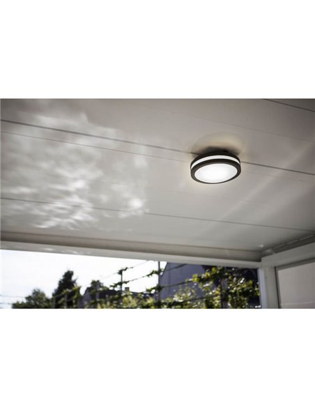 Plafón/Aplique de exterior TITAN antracita E27