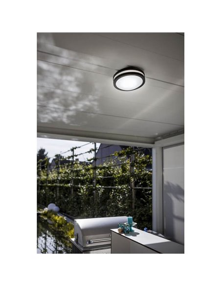 Plafón/Aplique de exterior TITAN antracita E27