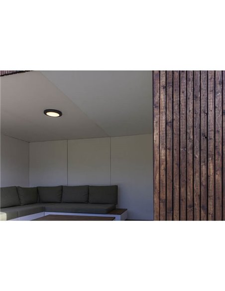 Plafón de Techo LED exterior KAYAH antracita 16,5W 3000K