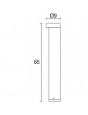 Baliza Exterior LED Cairo Grande IP54 7W 427Lm Negra Mate Gris Moderna Jardin | LeonLeds