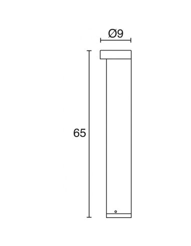 Sinalizador externo LED Cairo Grande IP54 7W 427Lm Preto Fosco Cinza Moderno Jardim | leonleds