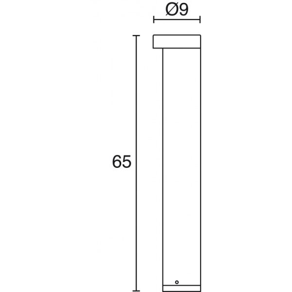 Baliza Exterior LED Cairo Grande IP54 7W 427Lm Negra Mate Gris Moderna Jardin | LeonLeds
