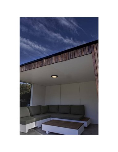 Plafón de Techo LED exterior KAYAH antracita 16,5W 3000K