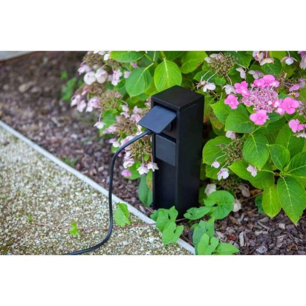 Toma de Corriente MAINS para exterior con 1/2 enchufe Zócalo francés, hasta 3500W 80x80x31 IP54