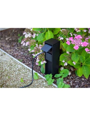 Toma de Corriente para exterior MAINS con 1/2 enchufe Zócalo schuko (31/24,1cm) hasta 3500W IP54