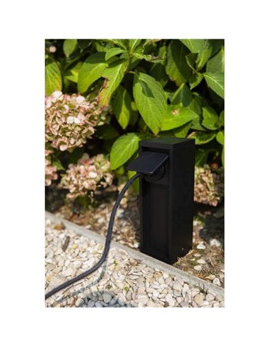 Toma de Corriente para exterior MAINS con 1/2 enchufe Zócalo schuko (31/24,1cm) hasta 3500W IP54