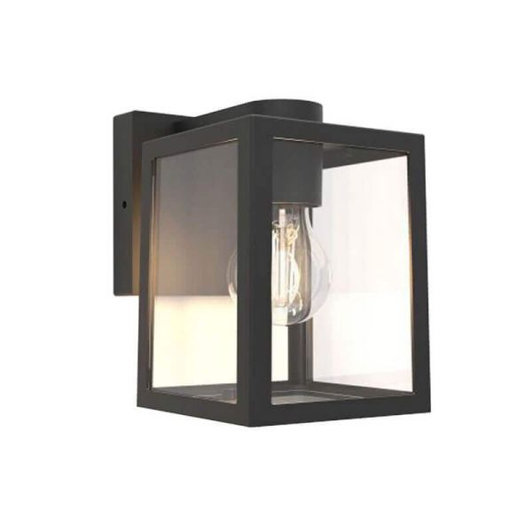 Aplique de pared rústico SHIVA como un farol para bombilla E27, exterior