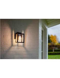 Aplique de pared rústico SHIVA como un farol para bombilla E27, exterior 2