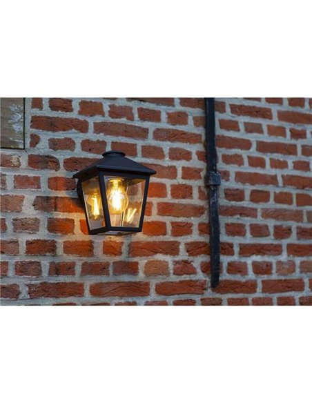 Aplique de pared rústico ZAGO como un carruaje antiguo, E27, exterior
