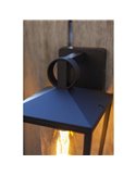 Applique d'extérieur WEST avec verre transparent et bords noirs mats, E27