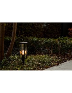 Lampadaire d'extérieur rustique PIN de forme contemporaine, E27 2