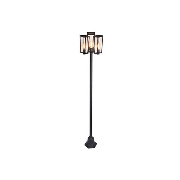 Lampadaire d'extérieur rustique PIN avec 3 Luminaires E27