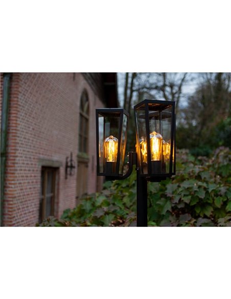 Lampadaire d'extérieur rustique PIN avec 3 Luminaires E27
