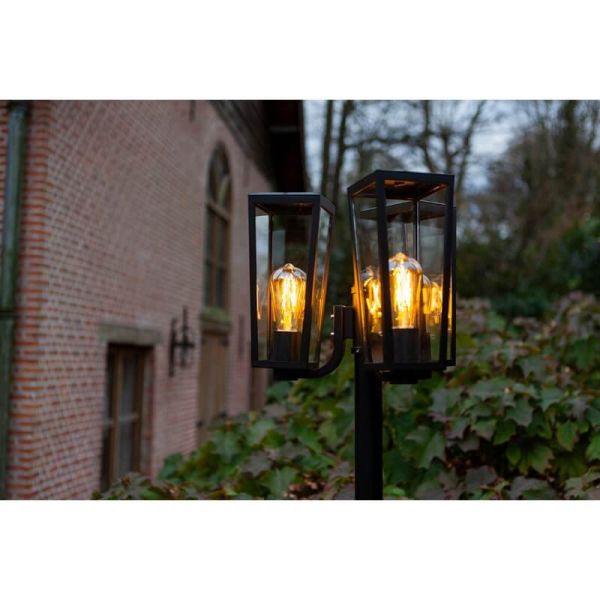 Lampadaire d'extérieur rustique PIN avec 3 Luminaires E27