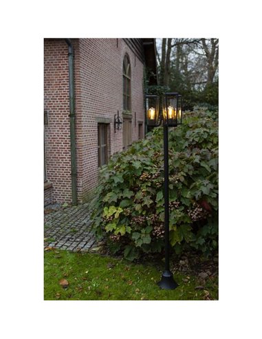 Lampadaire d'extérieur rustique PIN avec 3 Luminaires E27
